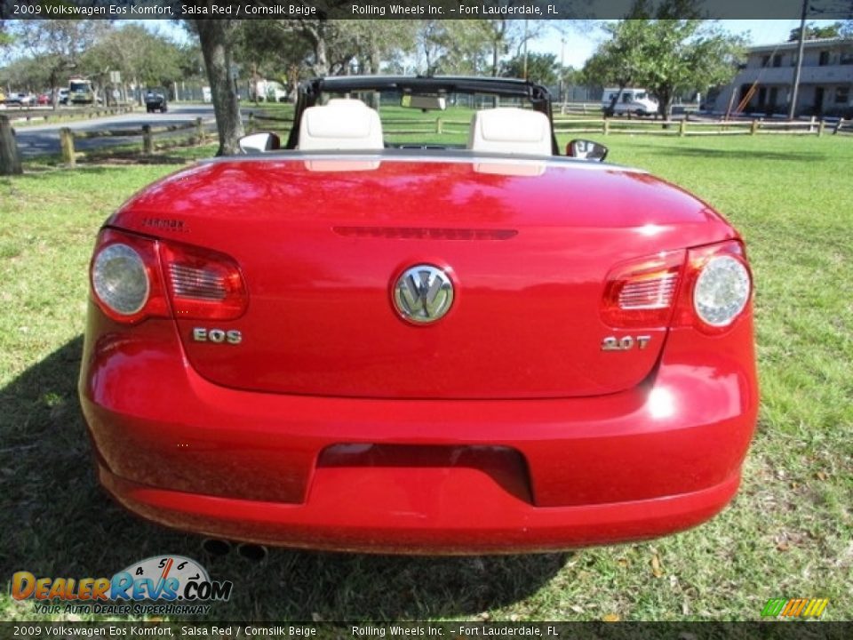 2009 Volkswagen Eos Komfort Salsa Red / Cornsilk Beige Photo #32