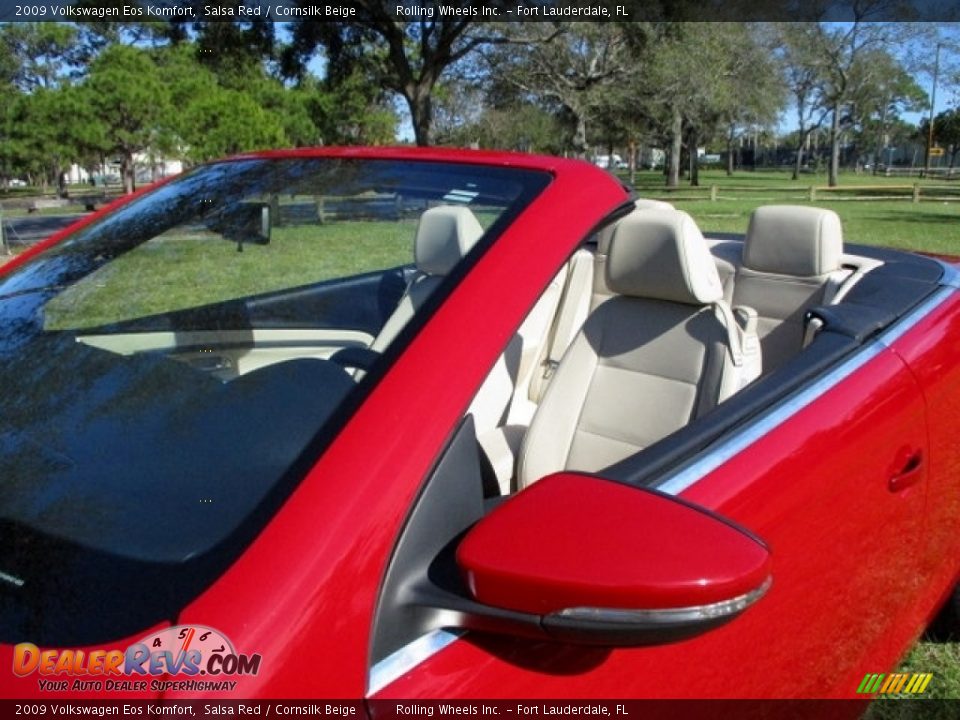 2009 Volkswagen Eos Komfort Salsa Red / Cornsilk Beige Photo #34