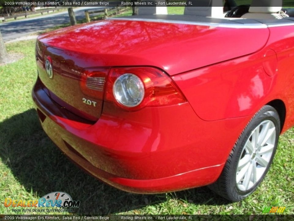 2009 Volkswagen Eos Komfort Salsa Red / Cornsilk Beige Photo #36
