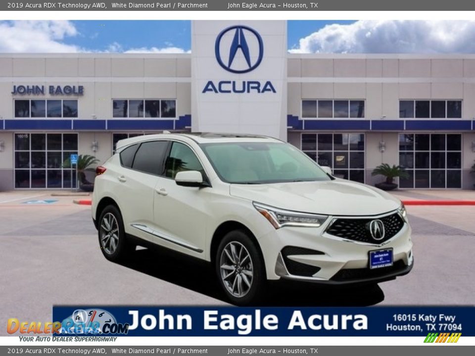 2019 Acura RDX Technology AWD White Diamond Pearl / Parchment Photo #1