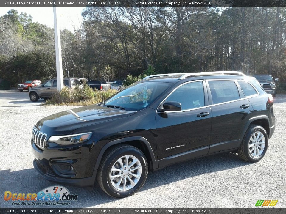 2019 Jeep Cherokee Latitude Diamond Black Crystal Pearl / Black Photo #1