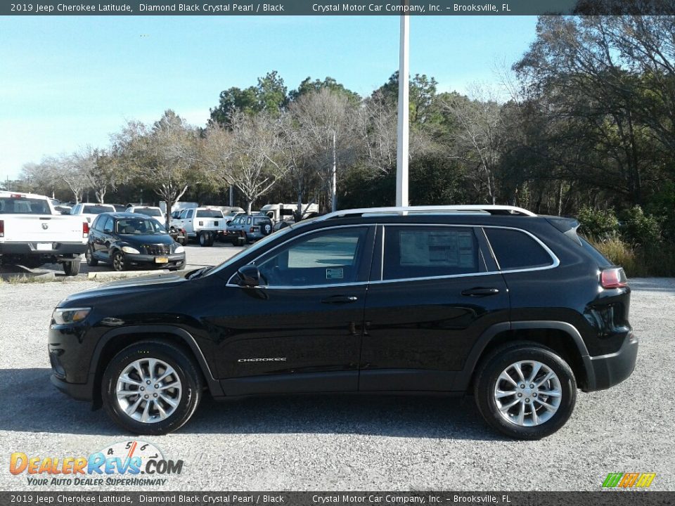 2019 Jeep Cherokee Latitude Diamond Black Crystal Pearl / Black Photo #2