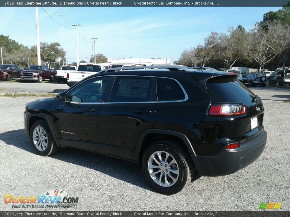 2019 Jeep Cherokee Latitude Diamond Black Crystal Pearl / Black Photo #3