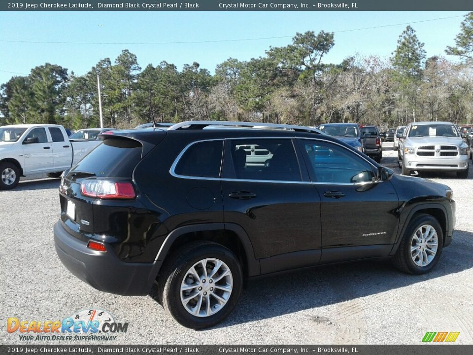 2019 Jeep Cherokee Latitude Diamond Black Crystal Pearl / Black Photo #5