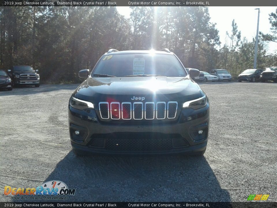 2019 Jeep Cherokee Latitude Diamond Black Crystal Pearl / Black Photo #8