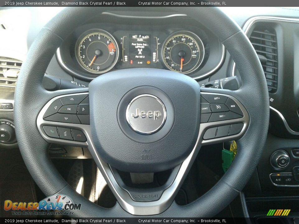 2019 Jeep Cherokee Latitude Diamond Black Crystal Pearl / Black Photo #14