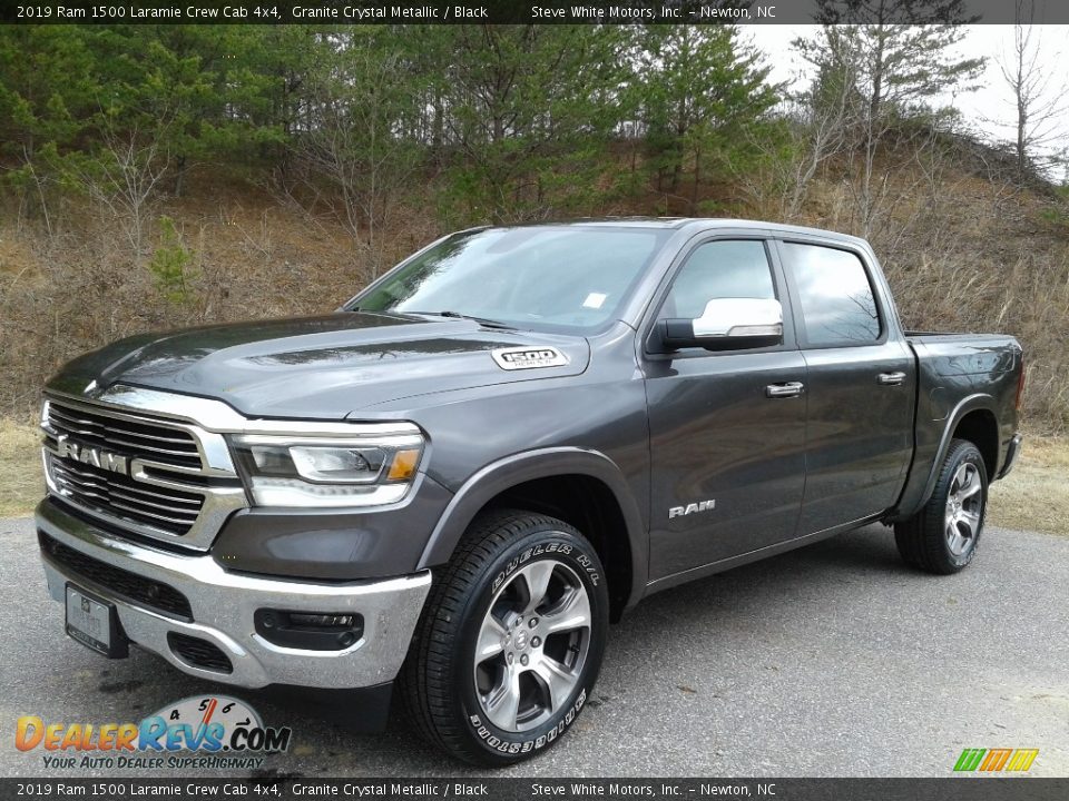 2019 Ram 1500 Laramie Crew Cab 4x4 Granite Crystal Metallic / Black Photo #2