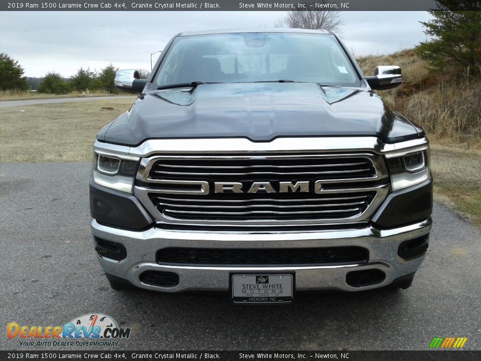 2019 Ram 1500 Laramie Crew Cab 4x4 Granite Crystal Metallic / Black Photo #3
