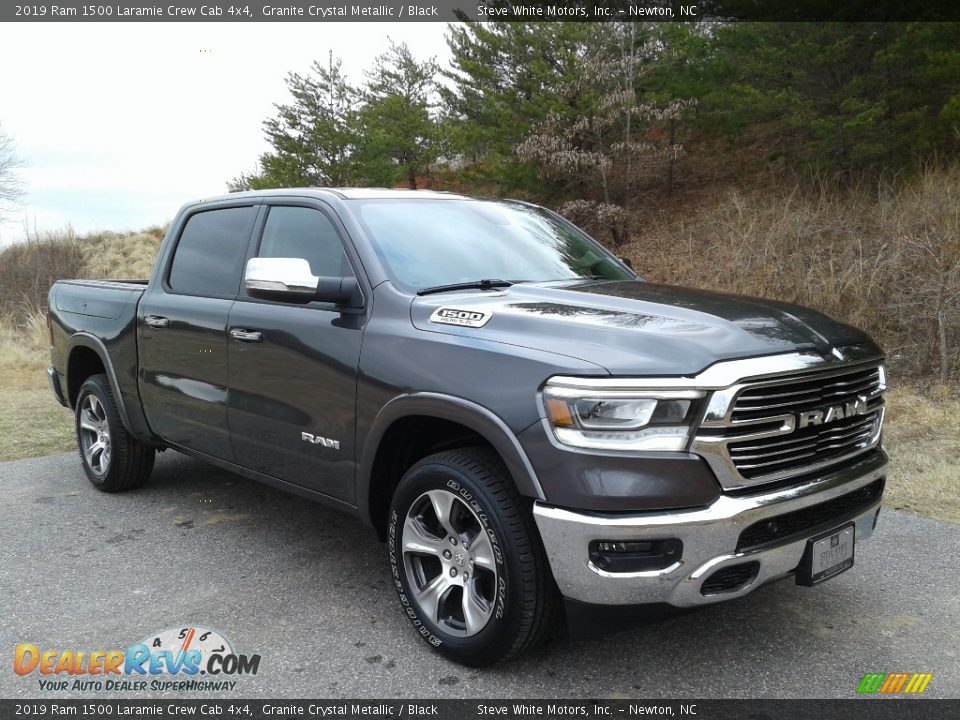 2019 Ram 1500 Laramie Crew Cab 4x4 Granite Crystal Metallic / Black Photo #4