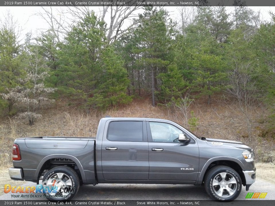 2019 Ram 1500 Laramie Crew Cab 4x4 Granite Crystal Metallic / Black Photo #5