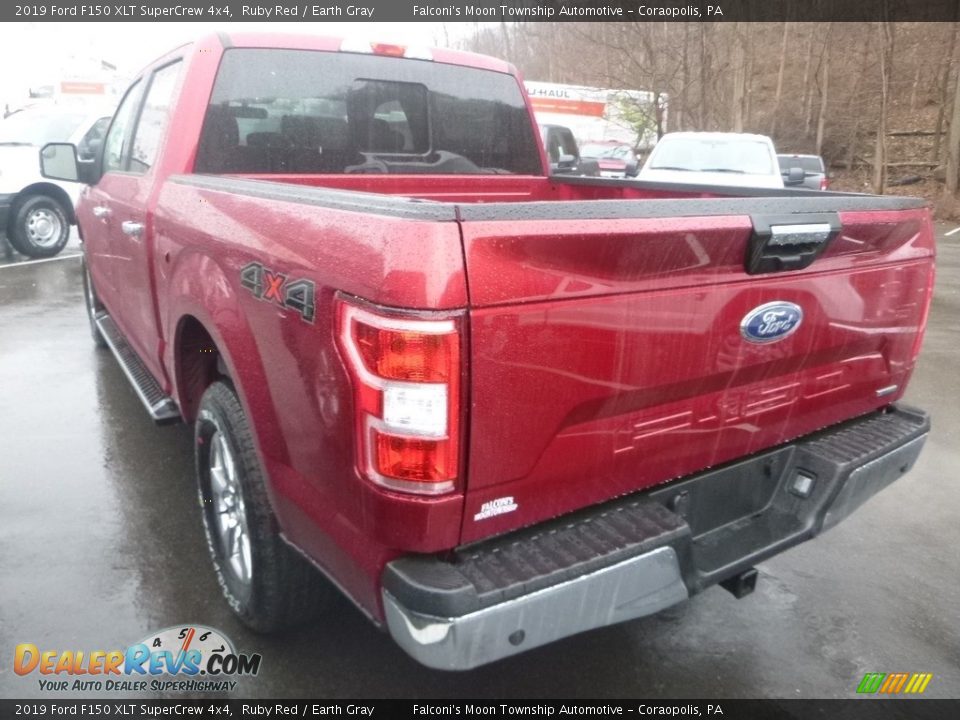 2019 Ford F150 XLT SuperCrew 4x4 Ruby Red / Earth Gray Photo #6