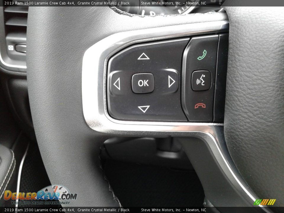 2019 Ram 1500 Laramie Crew Cab 4x4 Granite Crystal Metallic / Black Photo #19