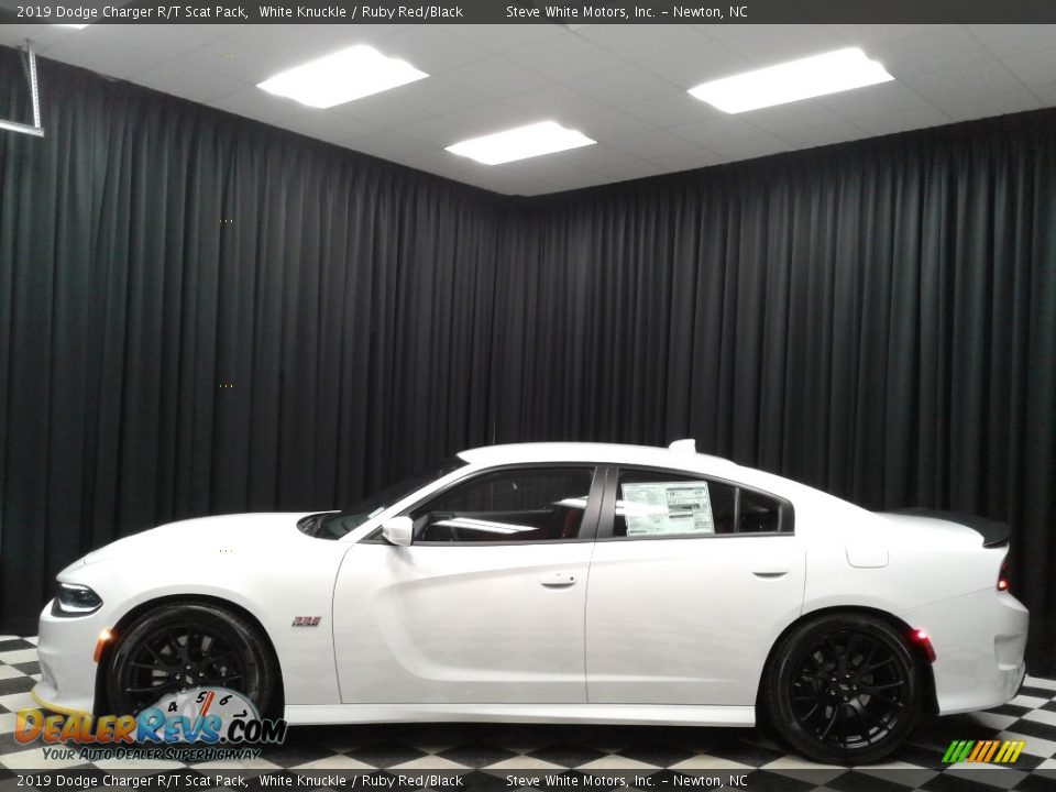 2019 Dodge Charger R/T Scat Pack White Knuckle / Ruby Red/Black Photo #1