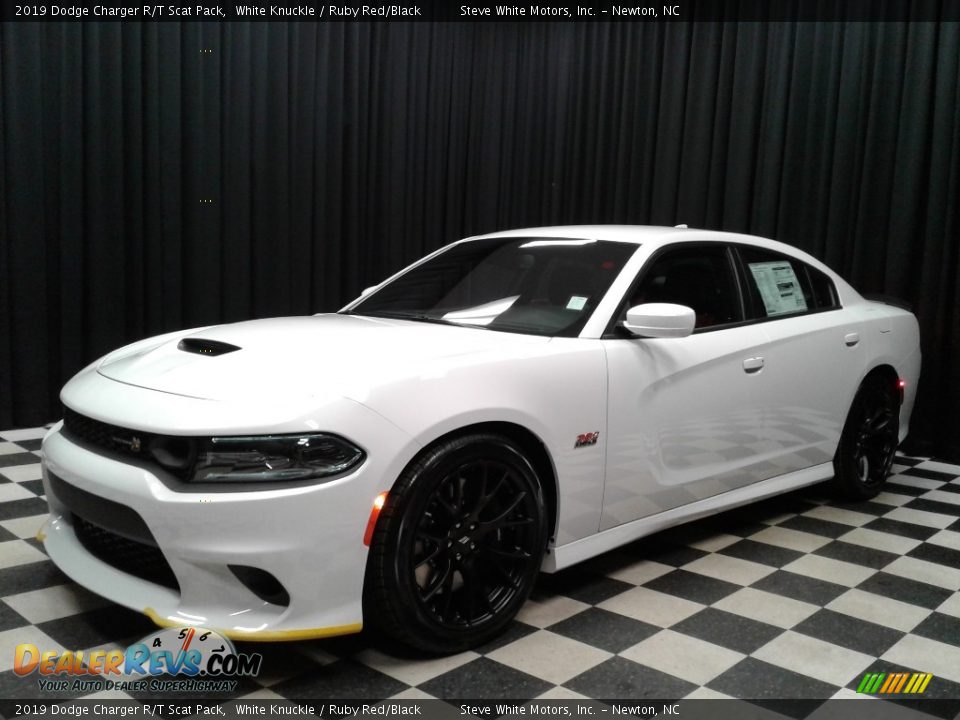 2019 Dodge Charger R/T Scat Pack White Knuckle / Ruby Red/Black Photo #2
