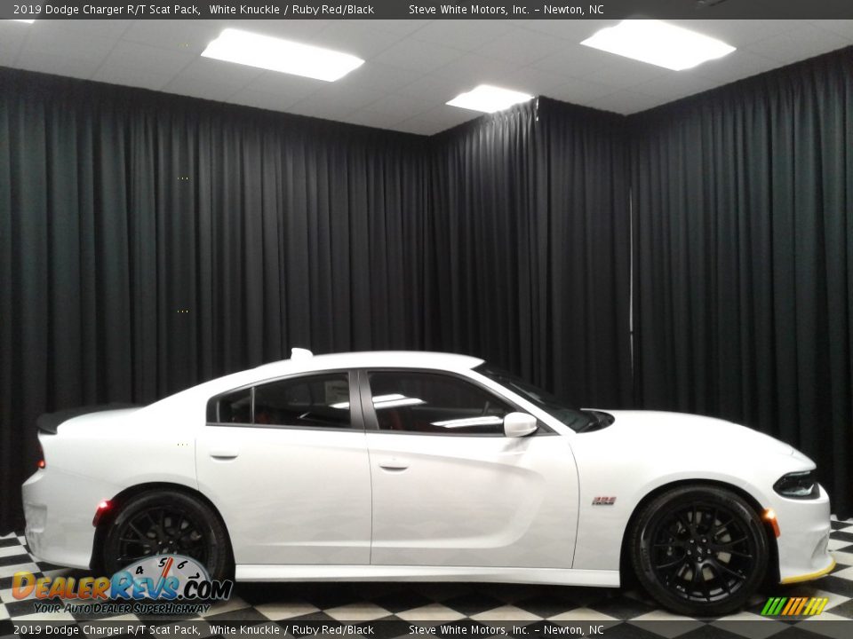 2019 Dodge Charger R/T Scat Pack White Knuckle / Ruby Red/Black Photo #5