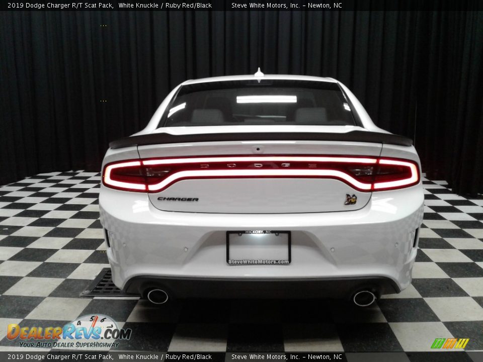 2019 Dodge Charger R/T Scat Pack White Knuckle / Ruby Red/Black Photo #7
