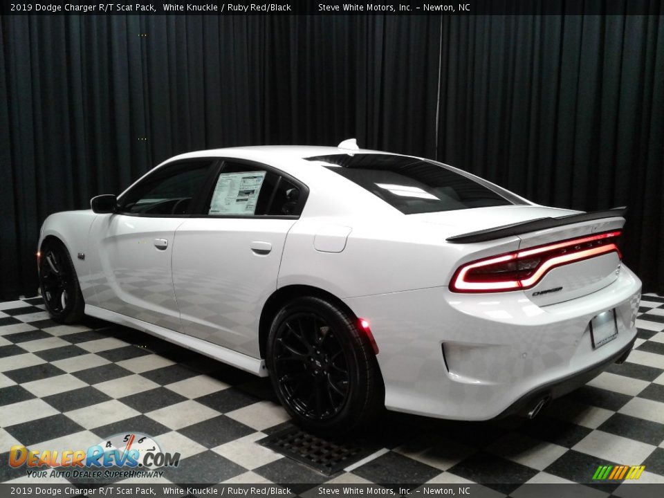2019 Dodge Charger R/T Scat Pack White Knuckle / Ruby Red/Black Photo #8
