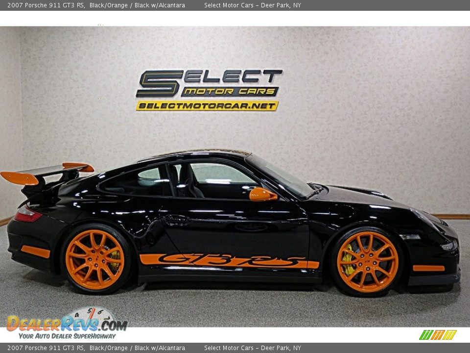 2007 Porsche 911 GT3 RS Black/Orange / Black w/Alcantara Photo #4