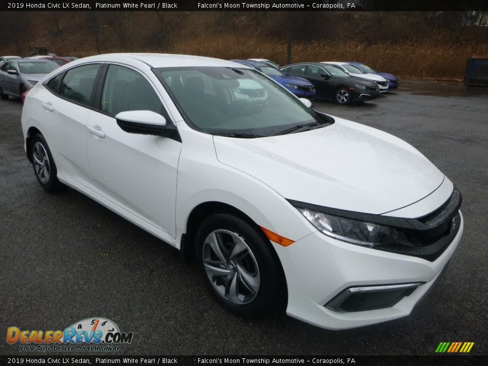2019 Honda Civic LX Sedan Platinum White Pearl / Black Photo #6
