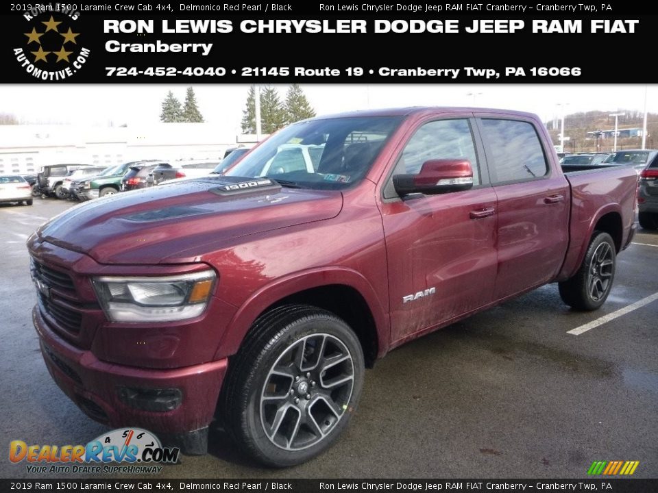 2019 Ram 1500 Laramie Crew Cab 4x4 Delmonico Red Pearl / Black Photo #1