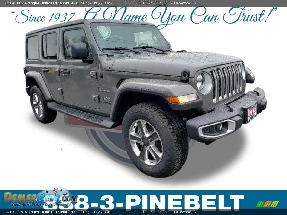 2019 Jeep Wrangler Unlimited Sahara 4x4 Sting-Gray / Black Photo #1