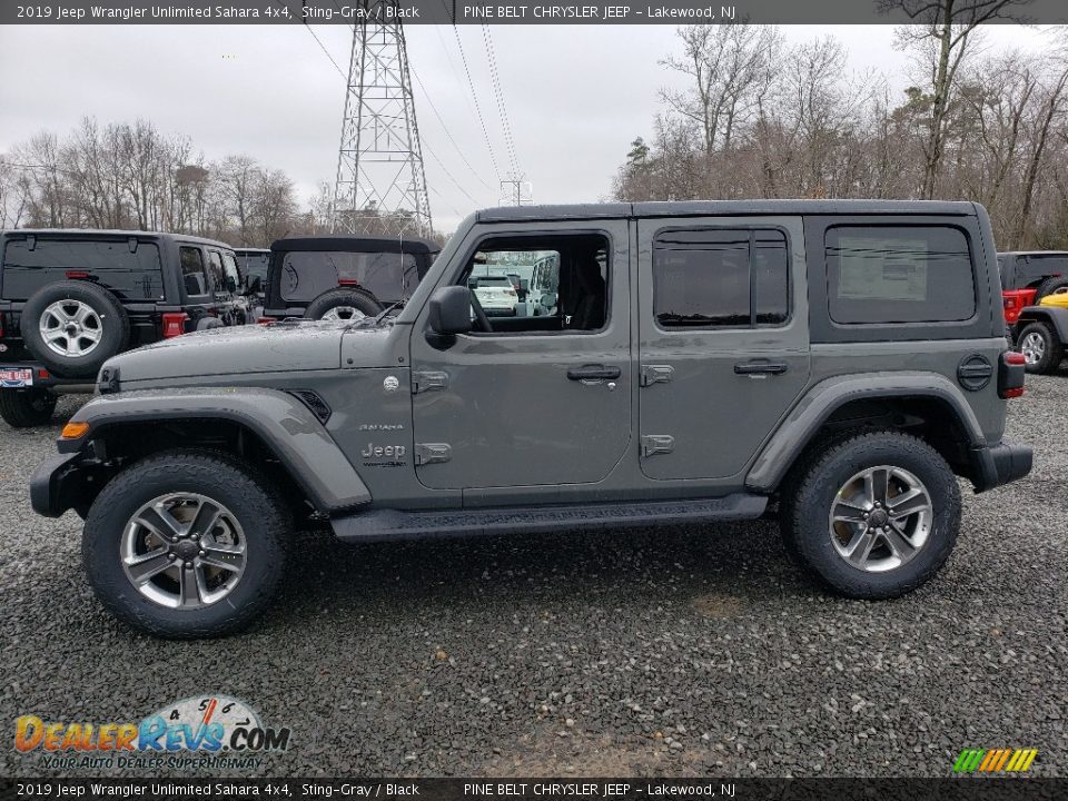 2019 Jeep Wrangler Unlimited Sahara 4x4 Sting-Gray / Black Photo #3