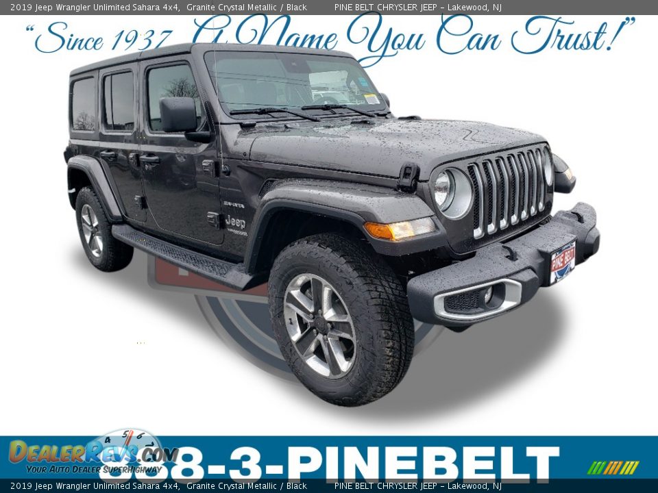 2019 Jeep Wrangler Unlimited Sahara 4x4 Granite Crystal Metallic / Black Photo #1