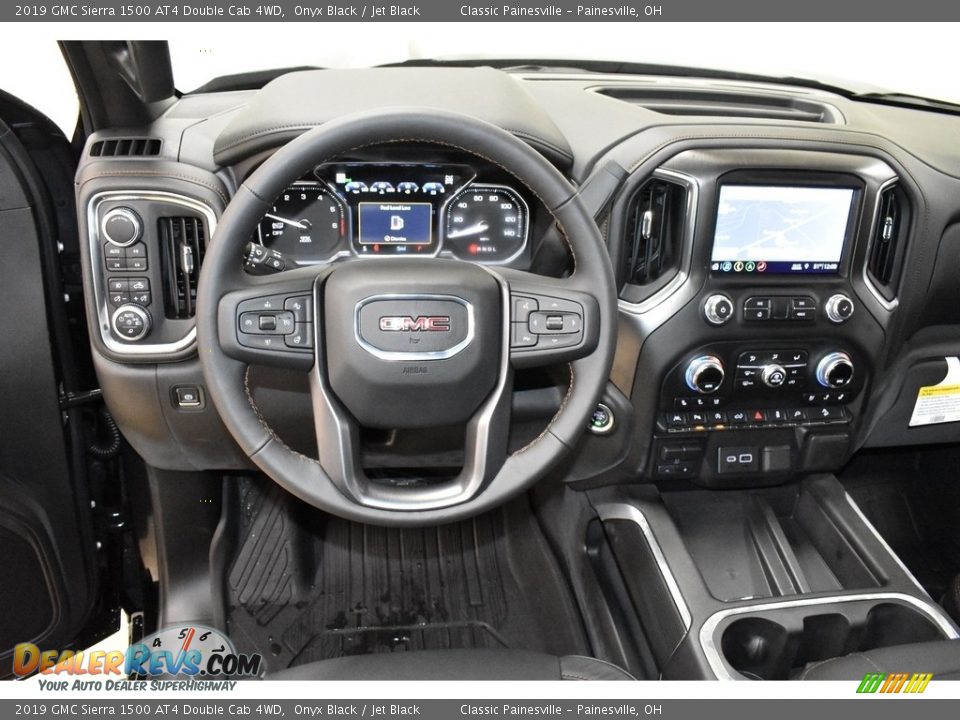 Dashboard of 2019 GMC Sierra 1500 AT4 Double Cab 4WD Photo #8