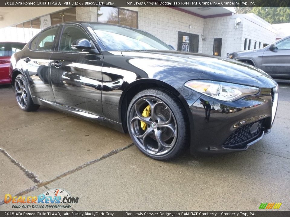 2018 Alfa Romeo Giulia Ti AWD Alfa Black / Black/Dark Gray Photo #13