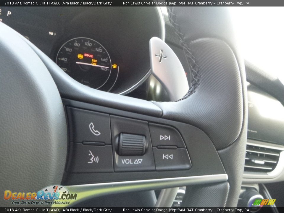 2018 Alfa Romeo Giulia Ti AWD Alfa Black / Black/Dark Gray Photo #20