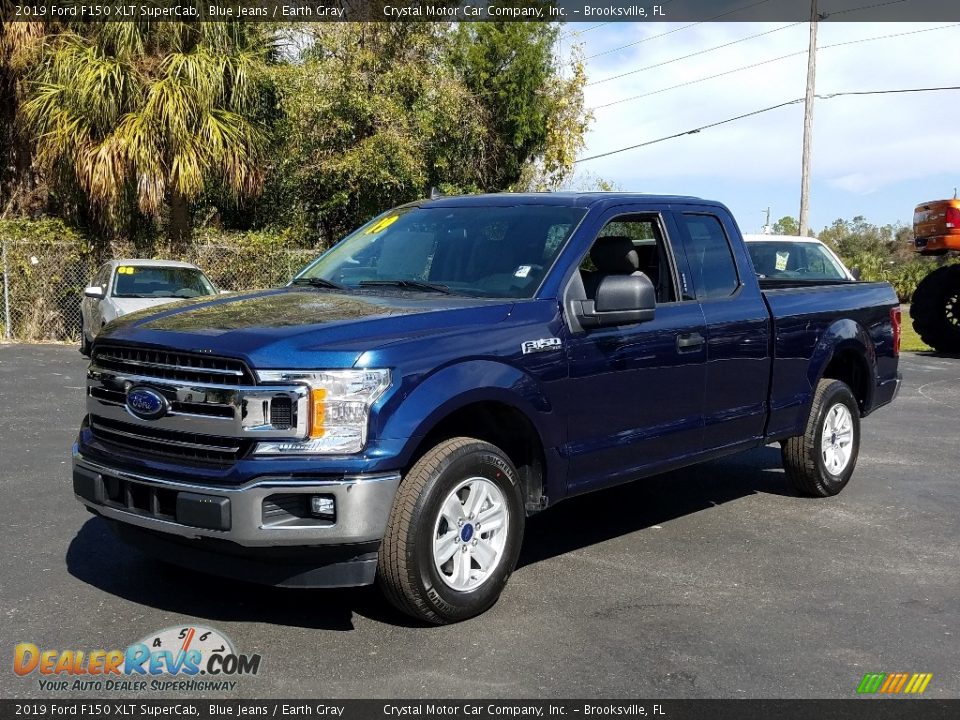 2019 Ford F150 XLT SuperCab Blue Jeans / Earth Gray Photo #1