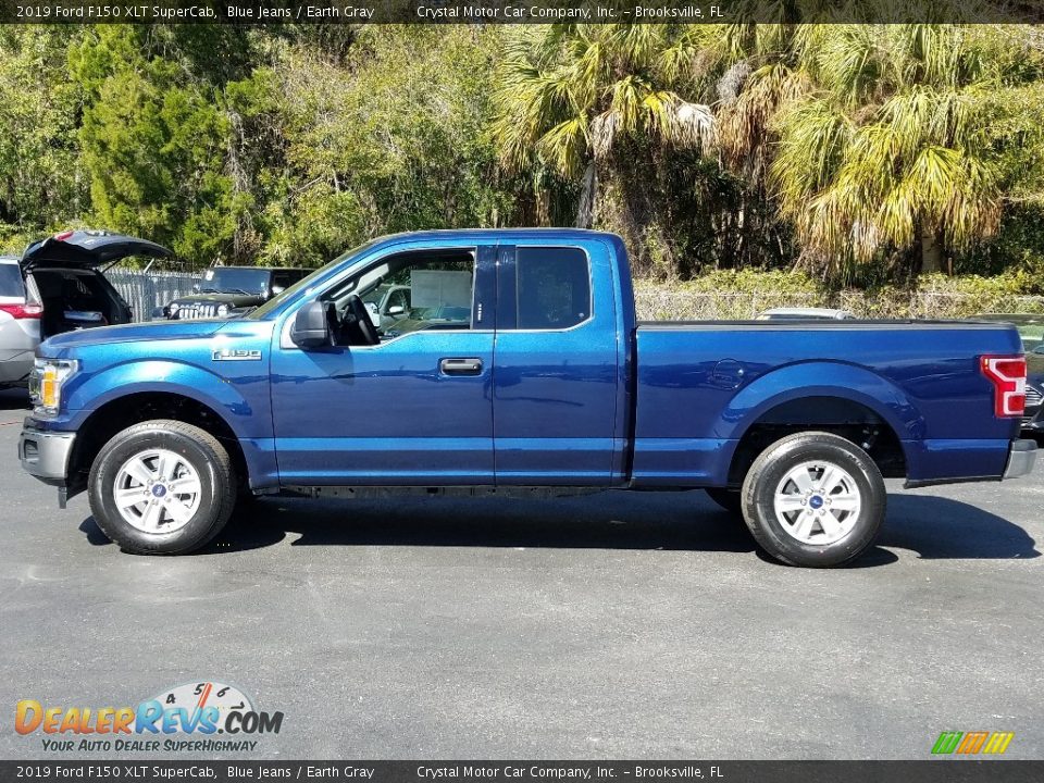 2019 Ford F150 XLT SuperCab Blue Jeans / Earth Gray Photo #2