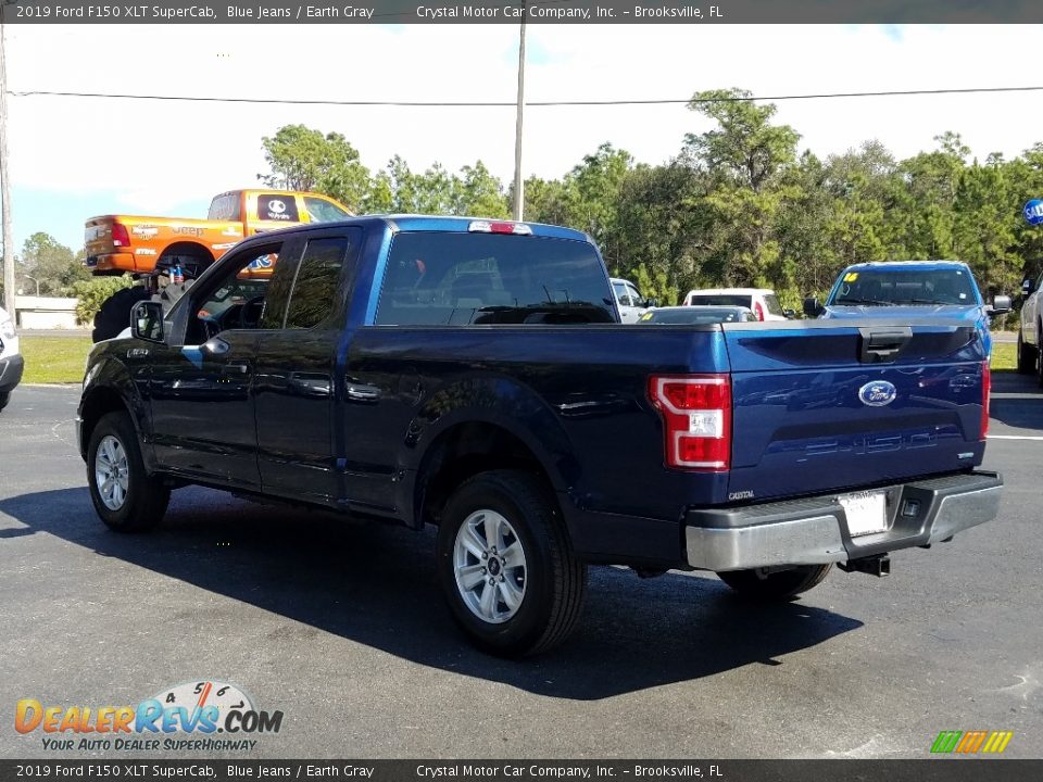 2019 Ford F150 XLT SuperCab Blue Jeans / Earth Gray Photo #3
