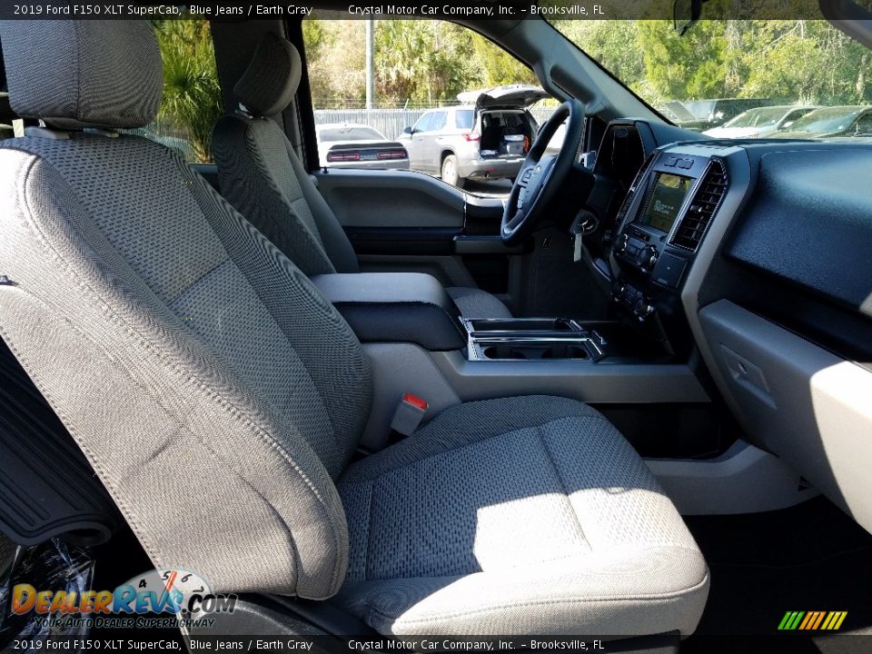 2019 Ford F150 XLT SuperCab Blue Jeans / Earth Gray Photo #11