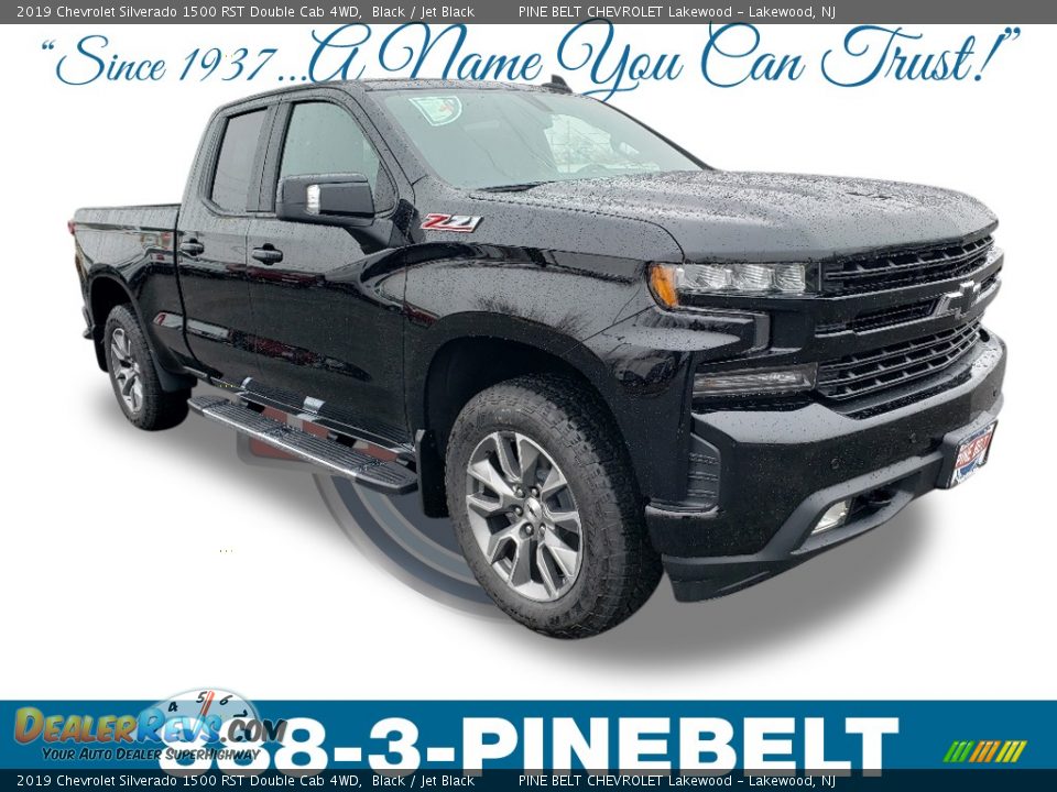 2019 Chevrolet Silverado 1500 RST Double Cab 4WD Black / Jet Black Photo #10