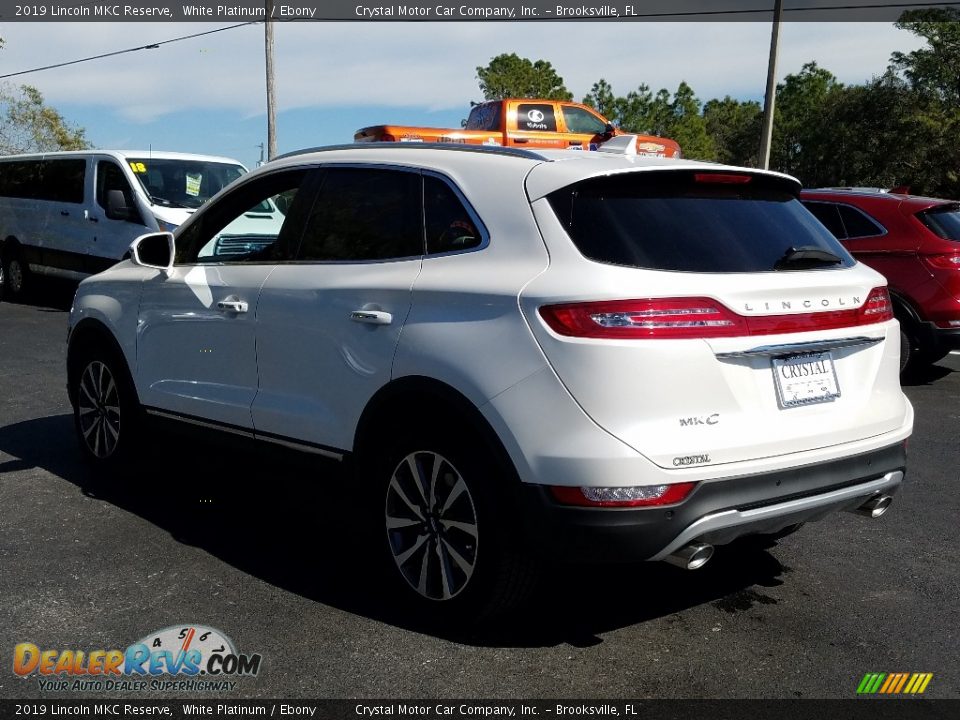 2019 Lincoln MKC Reserve White Platinum / Ebony Photo #3