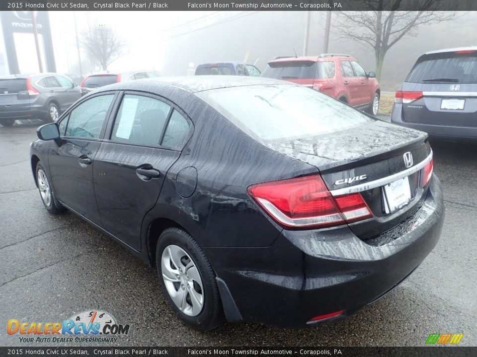 2015 Honda Civic LX Sedan Crystal Black Pearl / Black Photo #3