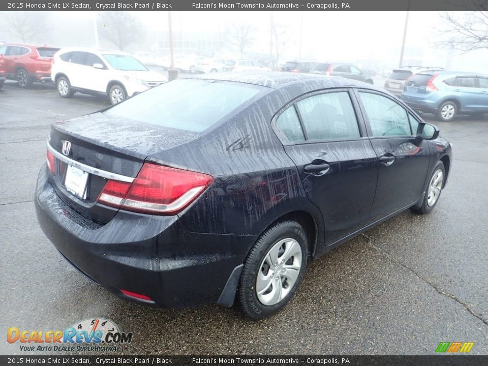 2015 Honda Civic LX Sedan Crystal Black Pearl / Black Photo #5