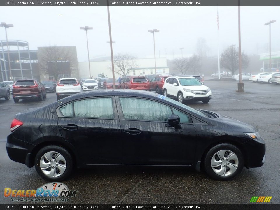 2015 Honda Civic LX Sedan Crystal Black Pearl / Black Photo #6