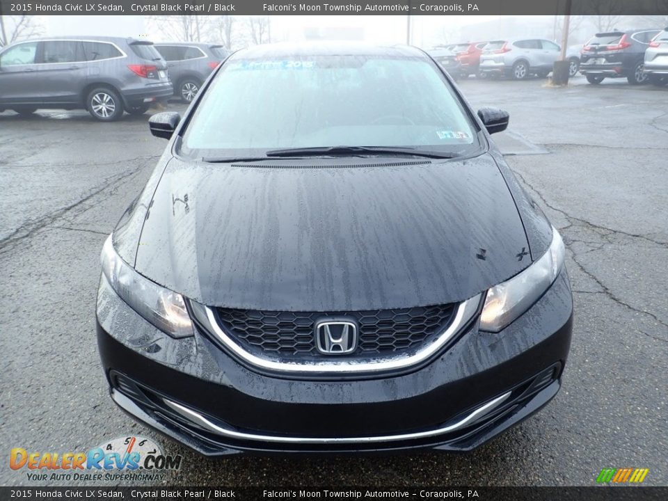 2015 Honda Civic LX Sedan Crystal Black Pearl / Black Photo #8