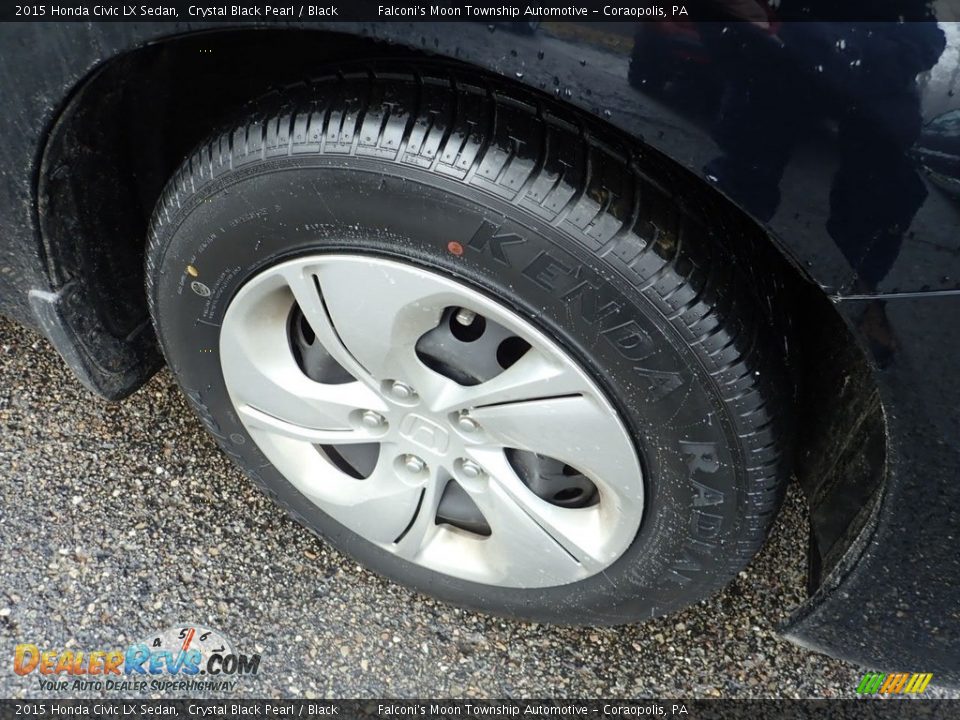 2015 Honda Civic LX Sedan Crystal Black Pearl / Black Photo #9
