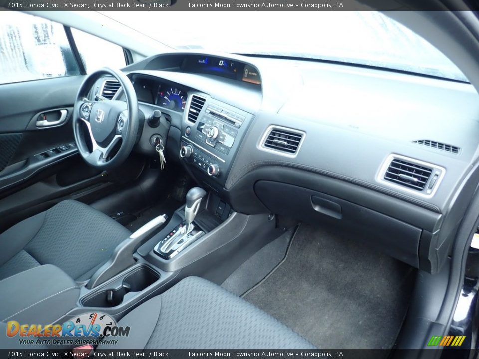 2015 Honda Civic LX Sedan Crystal Black Pearl / Black Photo #11