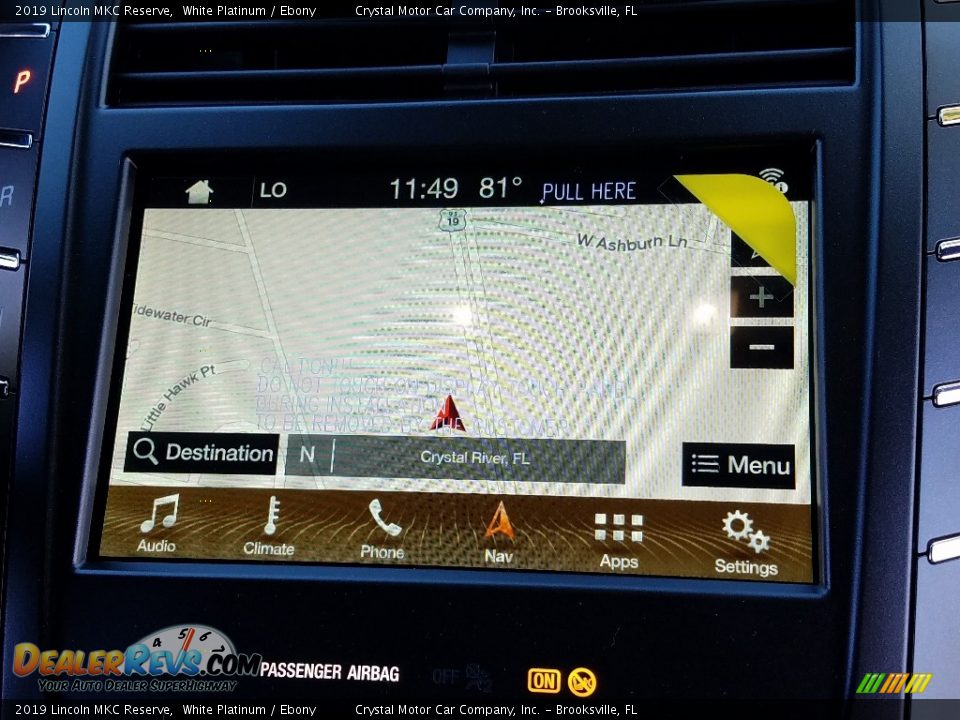 2019 Lincoln MKC Reserve White Platinum / Ebony Photo #15