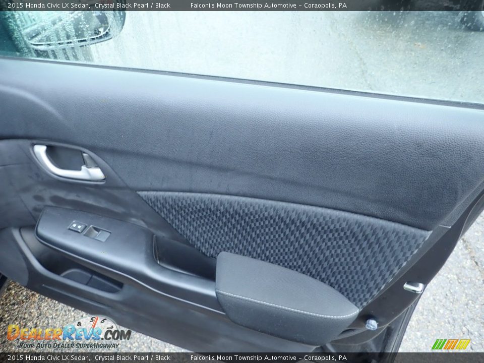 2015 Honda Civic LX Sedan Crystal Black Pearl / Black Photo #12