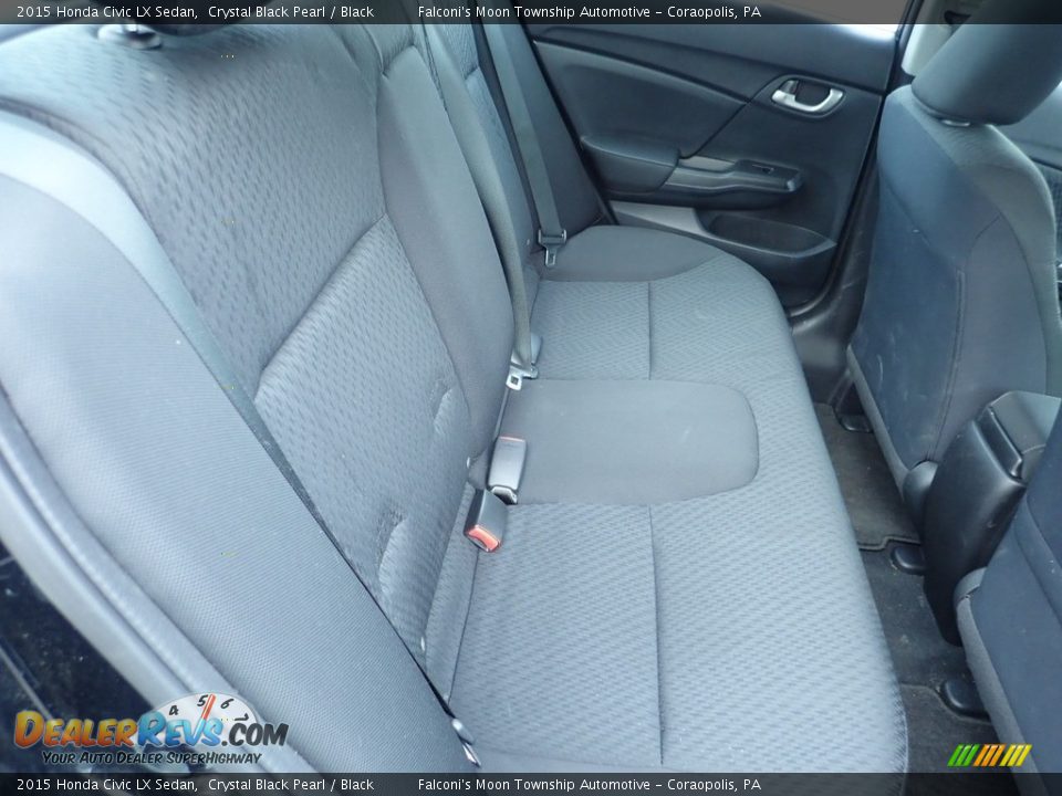2015 Honda Civic LX Sedan Crystal Black Pearl / Black Photo #13