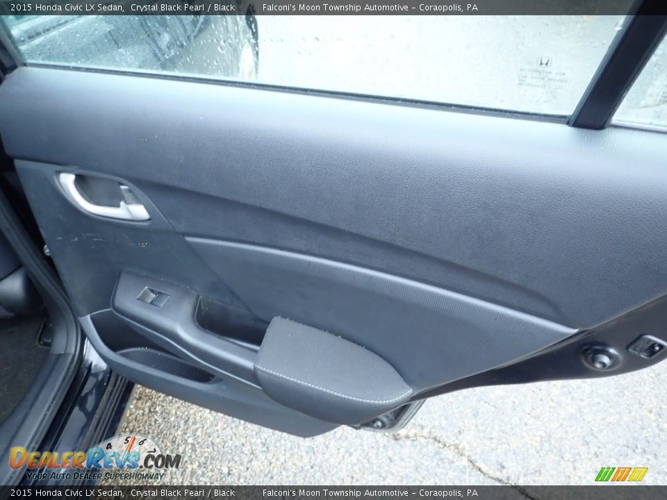 2015 Honda Civic LX Sedan Crystal Black Pearl / Black Photo #14