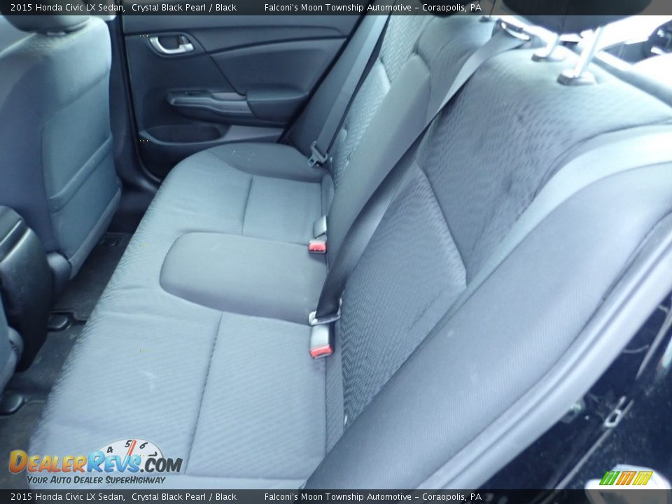 2015 Honda Civic LX Sedan Crystal Black Pearl / Black Photo #16