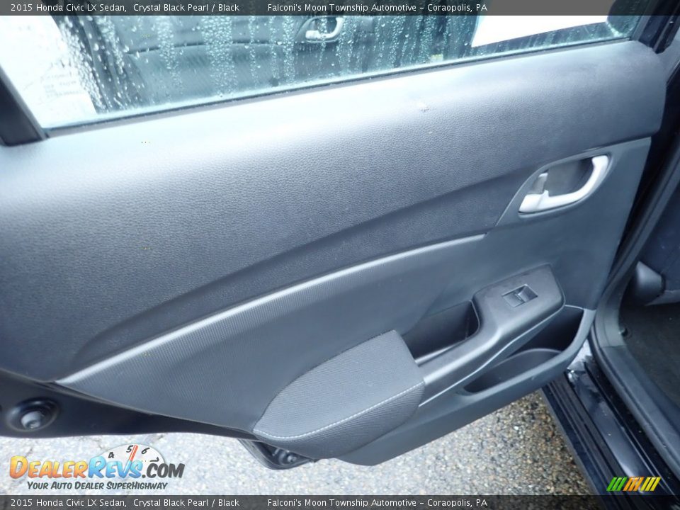 2015 Honda Civic LX Sedan Crystal Black Pearl / Black Photo #18