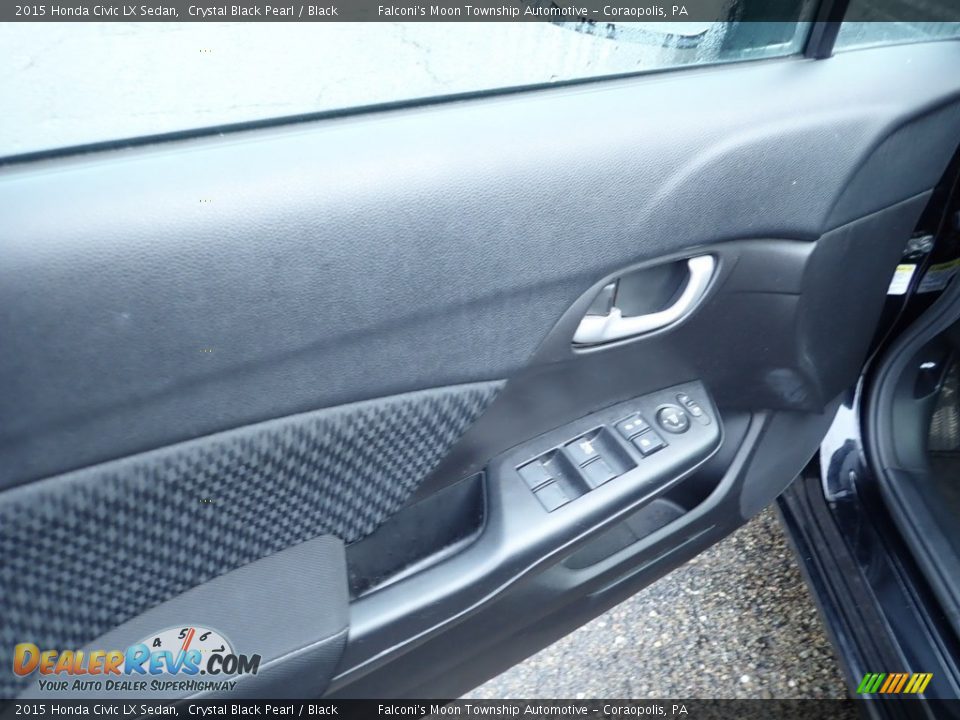 2015 Honda Civic LX Sedan Crystal Black Pearl / Black Photo #19