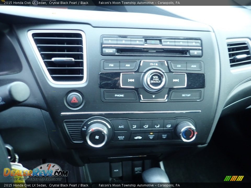 2015 Honda Civic LX Sedan Crystal Black Pearl / Black Photo #22